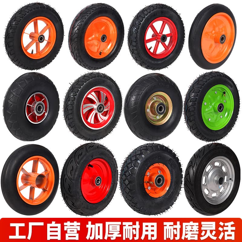 Cross-border rubber pneumatic wheel solid wheel handcart wheel manufacturer cart load-bearing wheel small tire wheelbarrow wheel