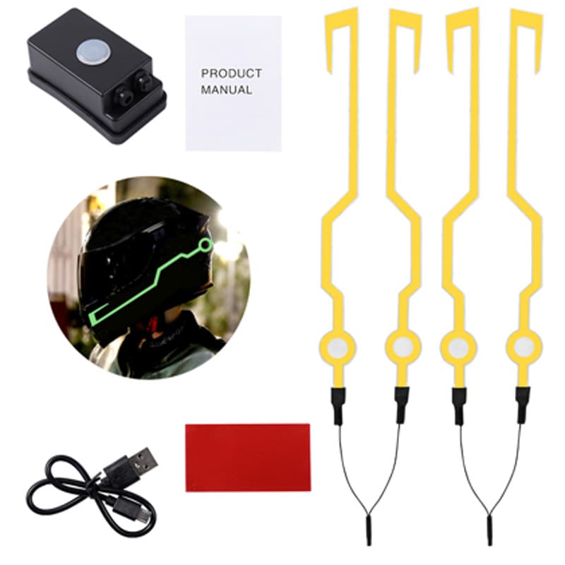 IP67 waterproof rated helmet light strip, motorcycle helmet light strip, LED helmet light strip manufacturer wholesale.