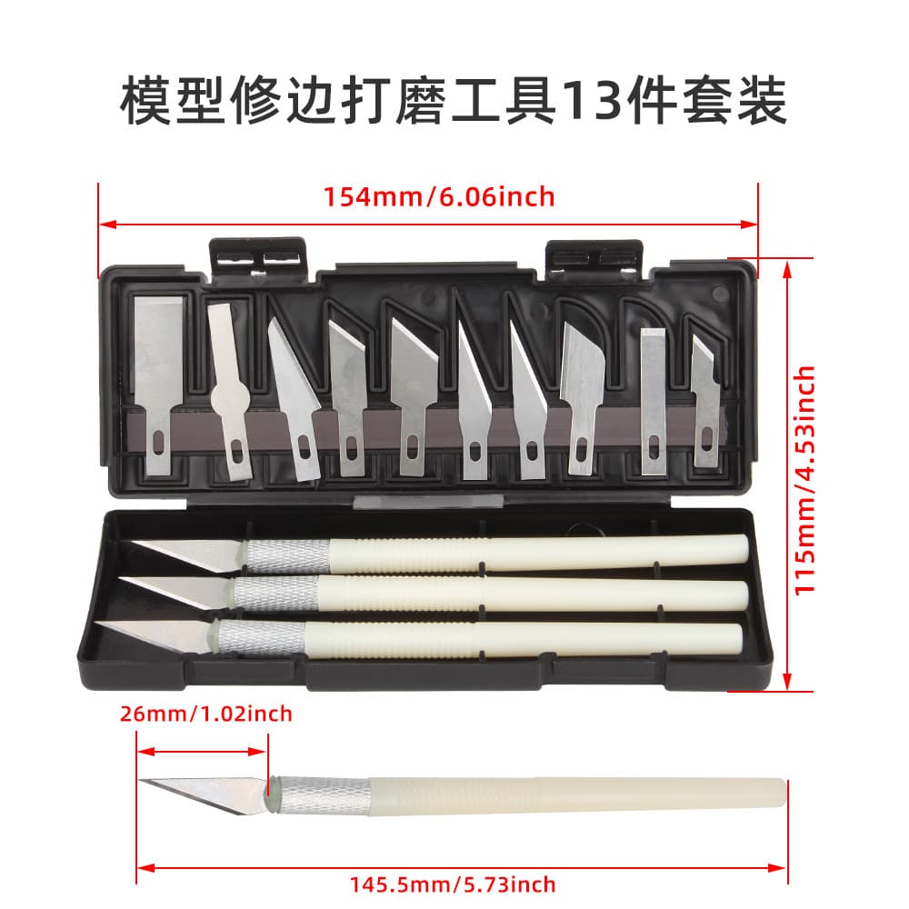 3D Printing Cleaning Tool Kit - Carving Knife, File, Trimming Knife, Tweezers, Cutting Pliers, Auxiliary Tool Set, Tuozhu