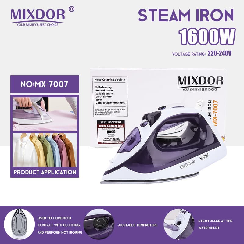 Cross-border MIXDOR Steam Household Iron Spray Electric Iron High Power Portable Handheld Clothing Iron