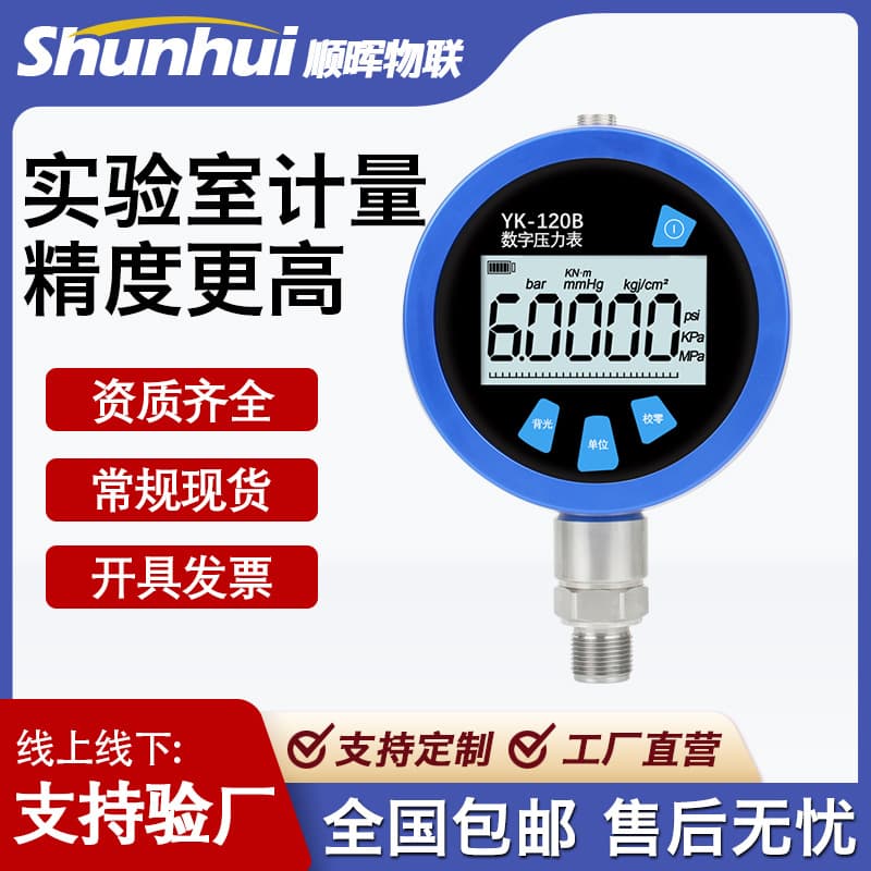 Metrological Digital Pressure Gauge for Laboratory and University Calibration, 0.05/0.02 Class High-Precision Pressure Standard Meter
