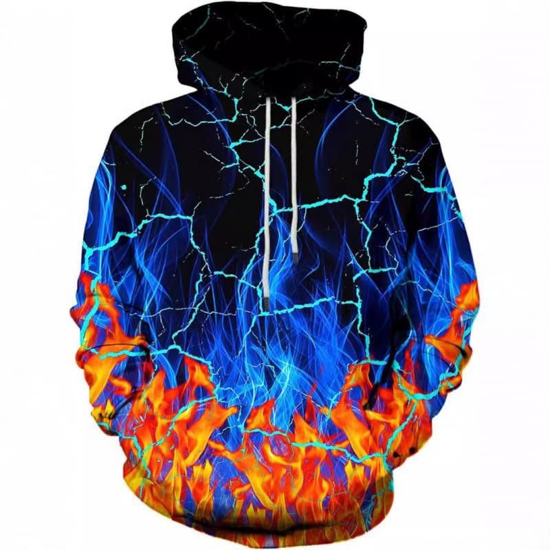 Factory Direct Printed Hoodie 3D Color Novel Design Long Sleeve Sweatshirt with Pocket Drop Shipping