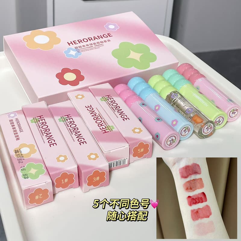 HERORANGE Crystal Sugar-Coated Hawthorn Mirror Lip Gloss Moisturizing Hydrating Water Glass Lip Gloss Plumping Lip Gloss Lip Color