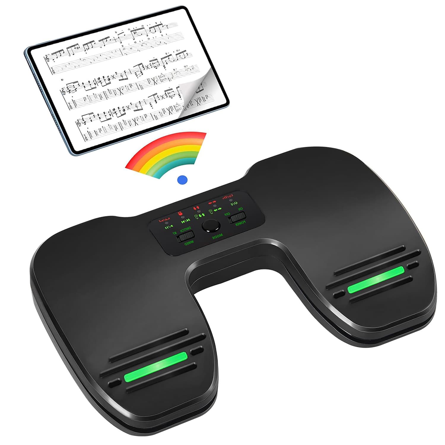 Automatic Music Score Page Turner, Bluetooth Silent Multi-Functional Page Turner for Phone and Tablet, Universal for E-books