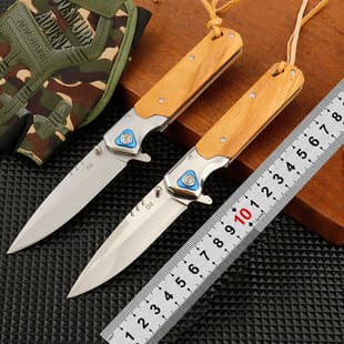Outdoor Folding Knife High Hardness Survival Fruit Knife Portable Pocket Knife Self-Defense Small Knife Box Opening Utility Knife