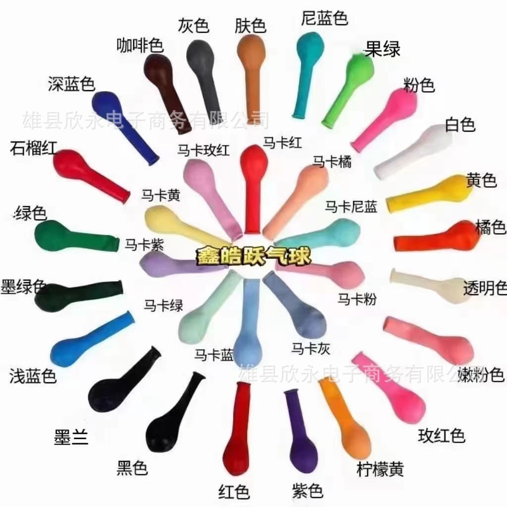 Xin Haoyue 5-Inch Round Thickened Matte Latex Balloons for Birthday, Christmas, Wedding Decoration, 200-Pack
