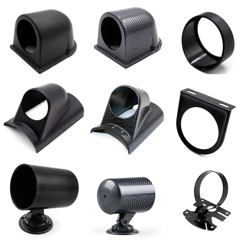 Car gauge modified gauge holder single-hole gauge bracket dashboard flat bracket carbon fiber 2-inch 52mm