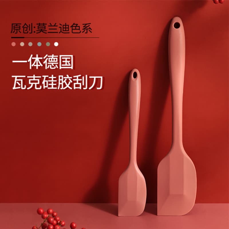 High Temperature Resistant Food Grade Silicone Soft Scraper Baking Cream Shovel Cake Spatula Mixing Tool All-In-One Kneading Dough