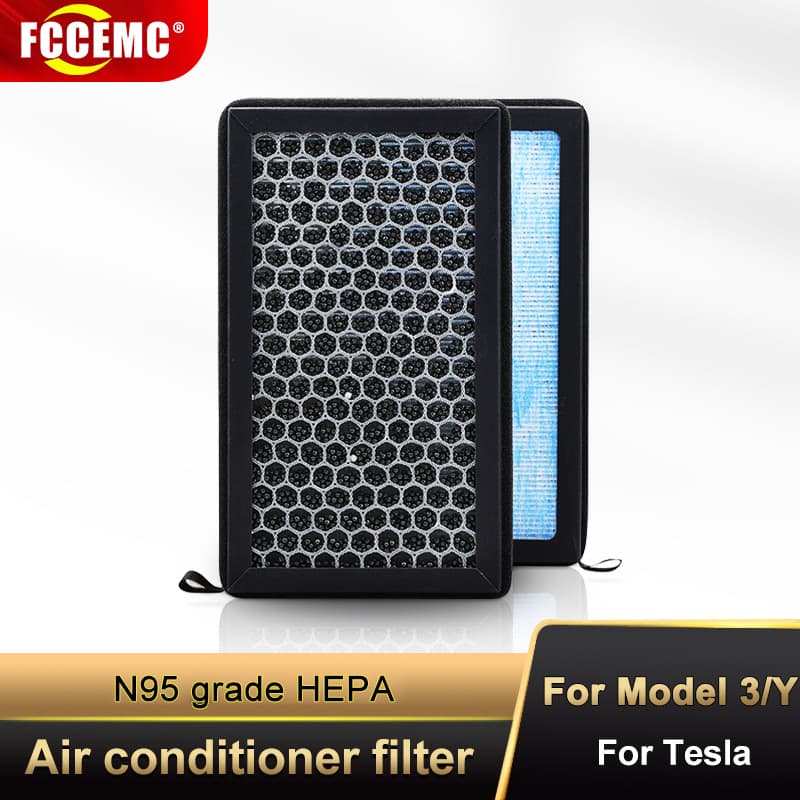 HEPA Air Filter with PM2.5 Activated Carbon for Model 3 Tesla Y Biodefense Air Conditioning