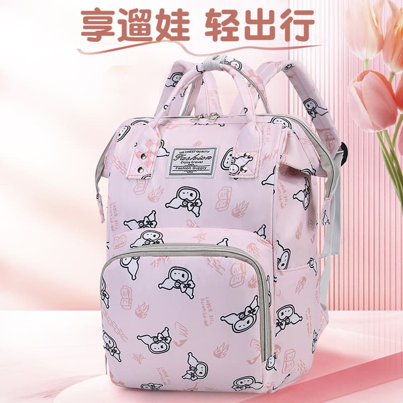 In Stock Mom Bag Premium Diaper Bag Outdoor Portable Large Capacity Travel Baby Bottle Bag Cartoon Backpack