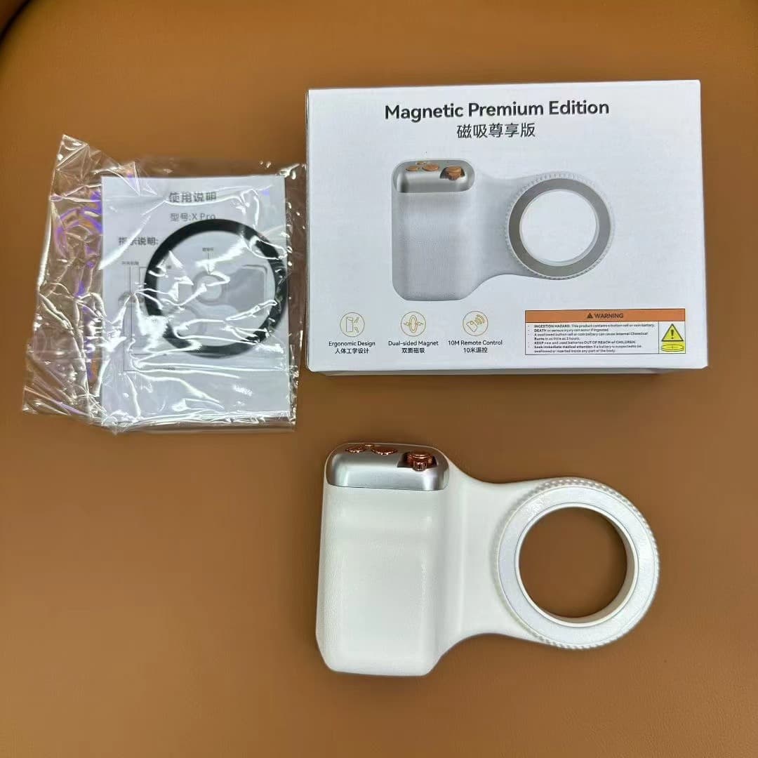 Cross-Border E-Commerce Hot-Selling Magnetic Shooting Aid Photography Handle with Stabilizer, Bluetooth Remote Control, Zoom, and Universal Compatibility for Vlog and Mobile Phones