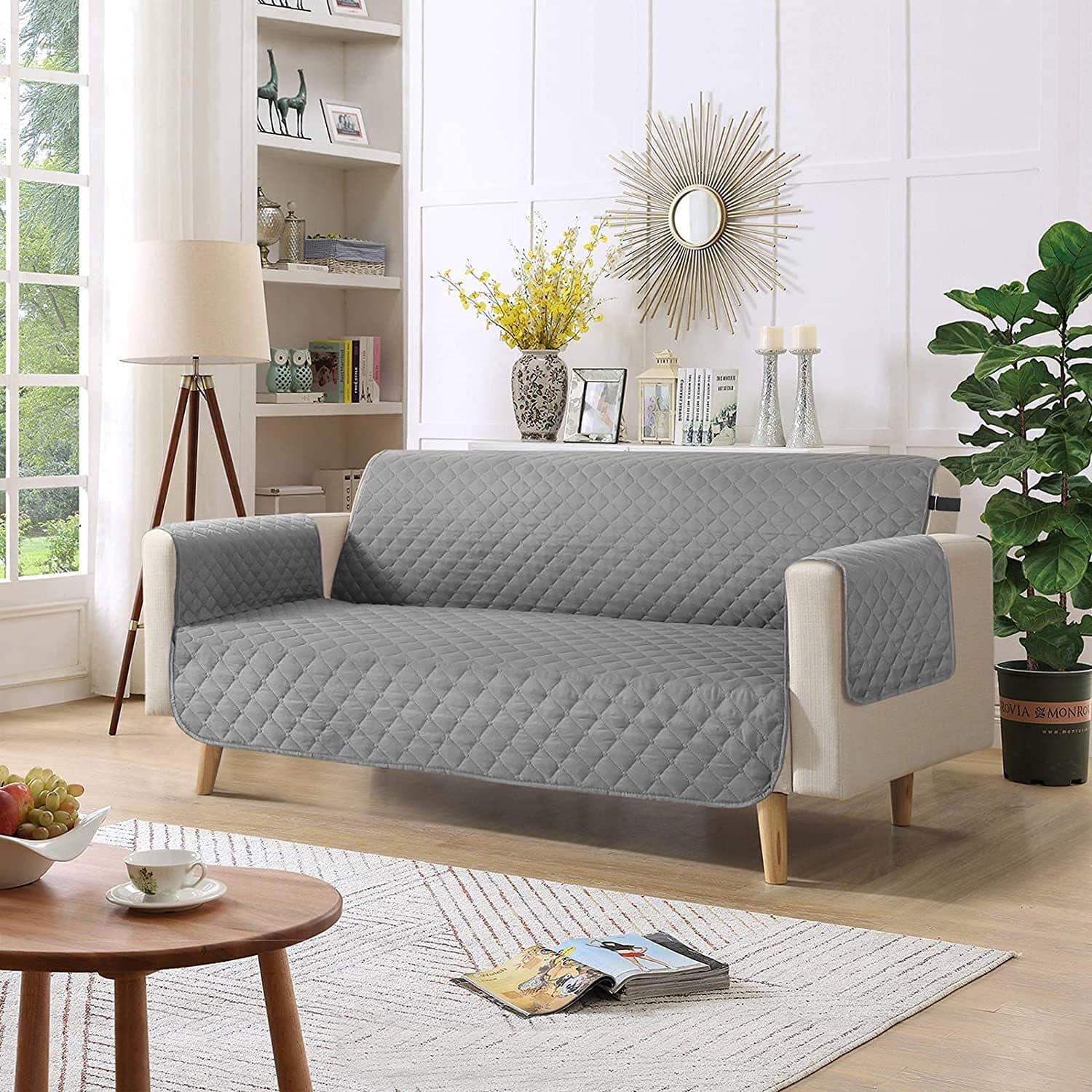 Wholesale Cross-Border Amazon Waterproof Sofa Cushion Cover Solid Color Slipcover Anti-Slip Universal Integrated Pet Sofa Cover