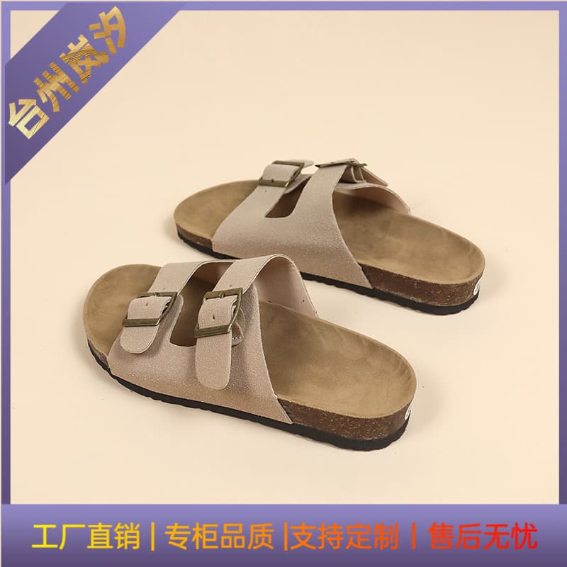 Vintage Chunky Platform Birkenstock Sandals for Women, Summer New Style, Double Buckle Strap Round Toe Slippers, Non-Slip Beach Shoes Wholesale