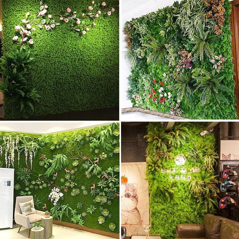Green Wall Artificial Grass Greening Decoration Thickened Lawn Balcony Green Fake Plant Background Wall Plant