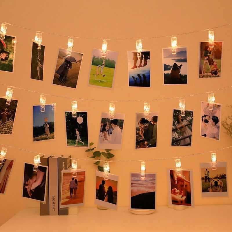 led clip light string photo wall decoration light birthday romantic stall atmosphere light bedroom creative arrangement small lantern