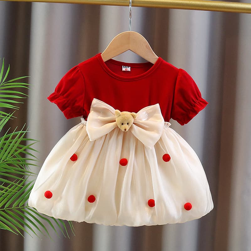 Girls Dress Summer 2023 New Style Little Girl Cute Children Dress Baby Girl Princess Dress Patchwork