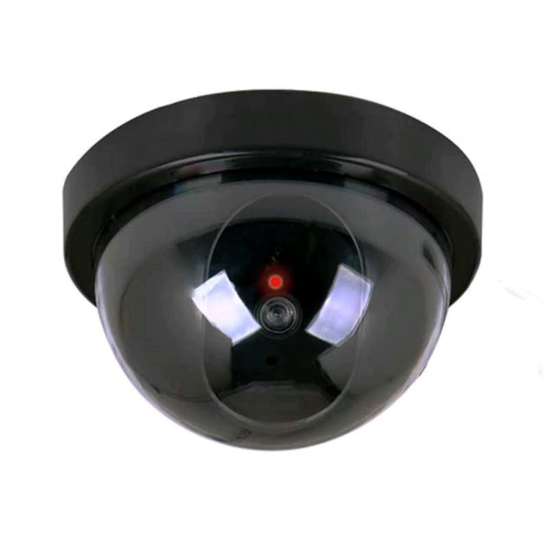 Large Fake Security Camera with LED Light Dummy Surveillance Camera Simulated Monitor