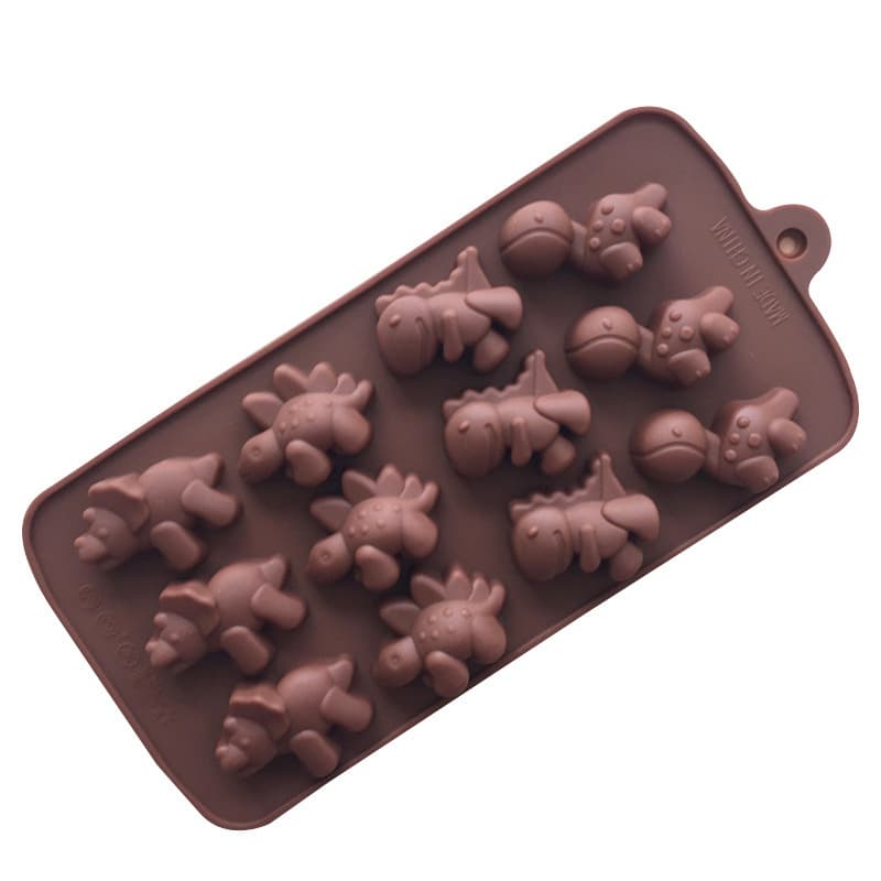 Happy Cute Dinosaur Animal Series Handmade Chocolate Mold Wax Seal Bead Mold