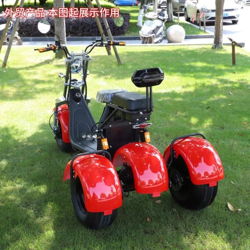 New Three-Wheeled Harley Electric Motorcycle, Household Fashionable Adult and Elderly Mobility Bicycle Pick-Up and Drop-Off Vehicle