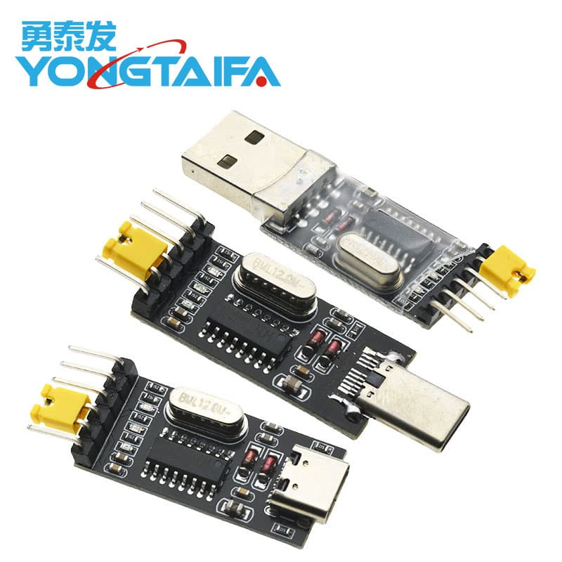 CH340G Module USB to TTL Serial Port Upgrade Board for Zhongjiu, Flashing Cable for STC Download