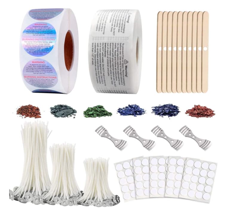 Wax Melt Warning Labels Candle Safety Warning Stickers Candle Wicks Centering Devices Candle DIY Kits