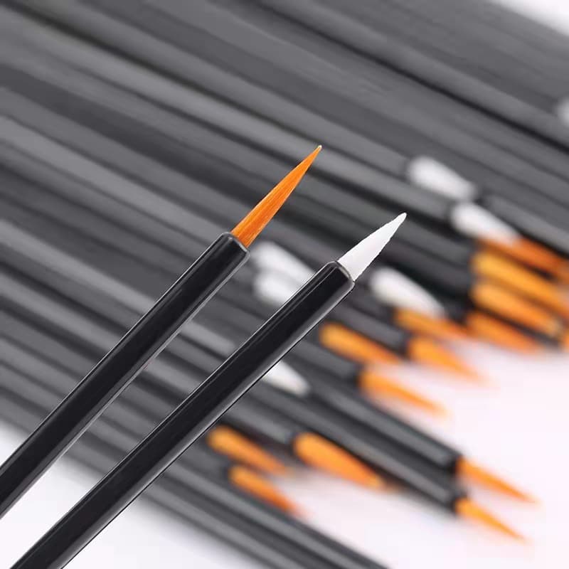 50 Pcs/Pack Manufacturer Eyeliner Brush, Portable Single Waterproof Fiber Lip Pen, Portable Makeup Brush Growth Liquid Brush