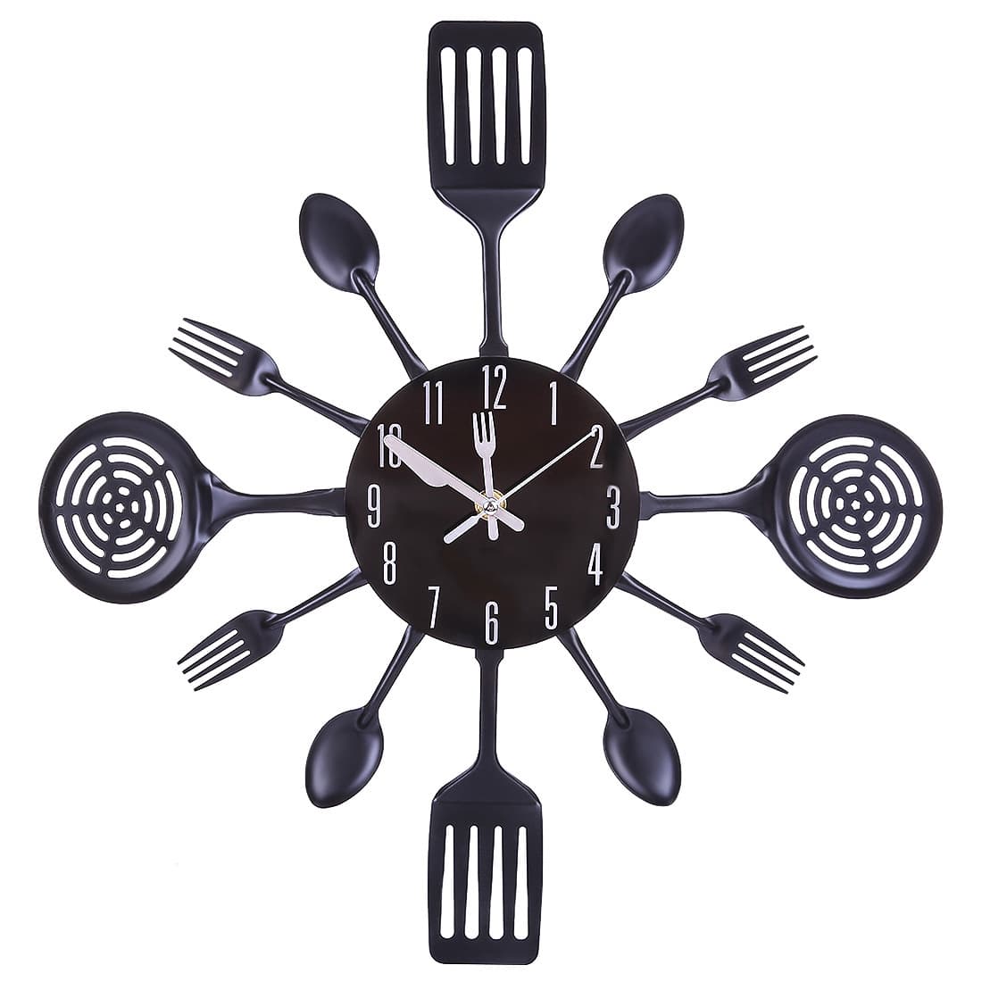 Wholesale and Retail Fashion Minimalist Wall Clock, Silent Cutlery Clock for Bedroom and Living Room, Modern 3D Quartz Wall Sticker Clock