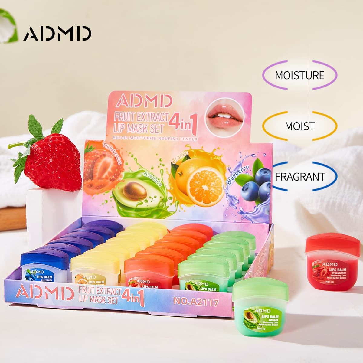 Cross-border Trade Vaseline Lip Balm 24pcs/8pcs/4pc Set Dry Crack Lip Care Lip Mask Autumn Winter Factory