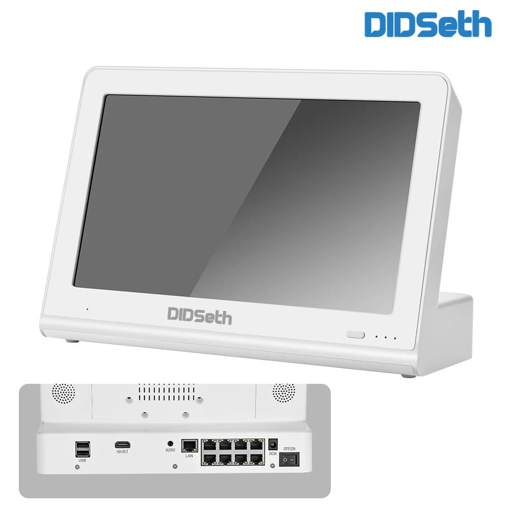8-Channel 12-inch 8MP POE NVR Network Video Recorder Monitor Store Network System Security XMEYE