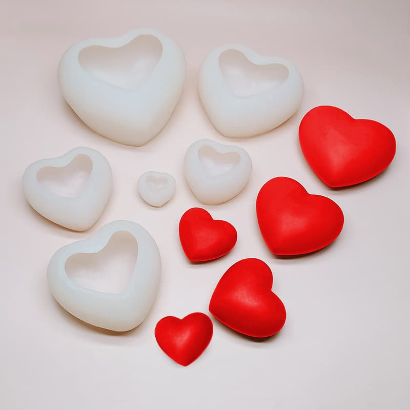 Cross-Border Hot Sale DIY Valentine's Day Heart Scented Candle Chocolate Lollipop Wax Bottle Candy Handmade Squishy Mold
