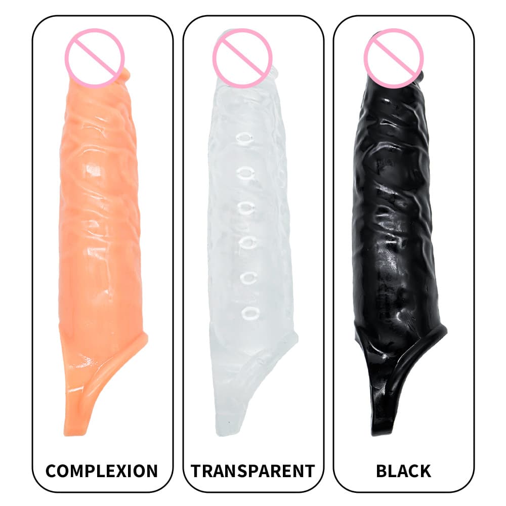 Male Realistic Studded Penis Sleeve, Enlarged and Thickened Condom, Penis Delay Sleeve, Couples Adult Sex Product Factory