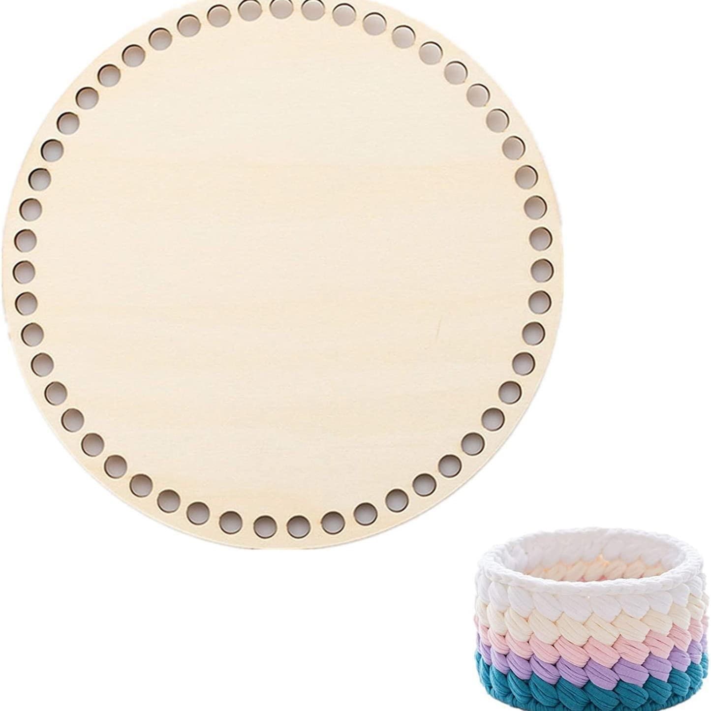 Direct Supply Wooden Bottom Crochet Basket Round Square Oval Geometric Blank Wooden Base for DIY Basket Weaving Supplies