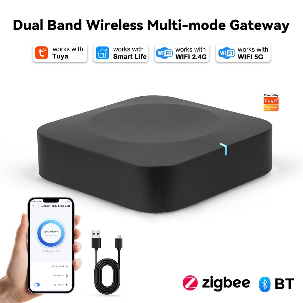 Zigbee Tuya Smart Multi-Mode Gateway Multi-Function Whole Home Smart Home APP Control Center Bluetooth Gateway