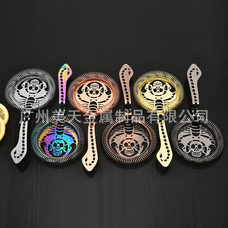 Stainless Steel Ice Strainer Filter Sieve Ice Separator Water Filter Bar Cocktail Supplies Bartending Tools