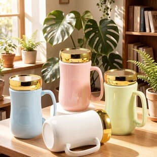 Wholesale Mugs for Banks, Jewelry Stores, Events, and Grand Openings - Ceramic Mugs with Lids, Couple Mugs, Household Mugs