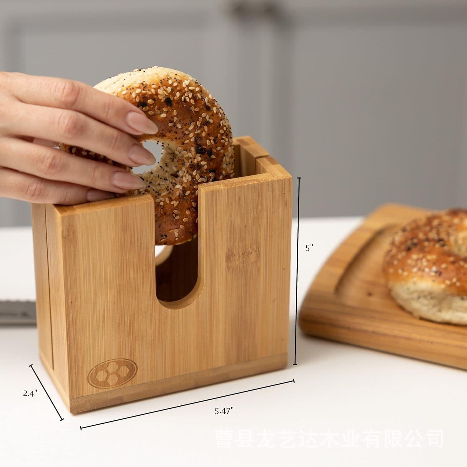 Wooden Bread Slicer Bagel Bread Slicing Knife Home Bakery Bread Slicing Box Cutter