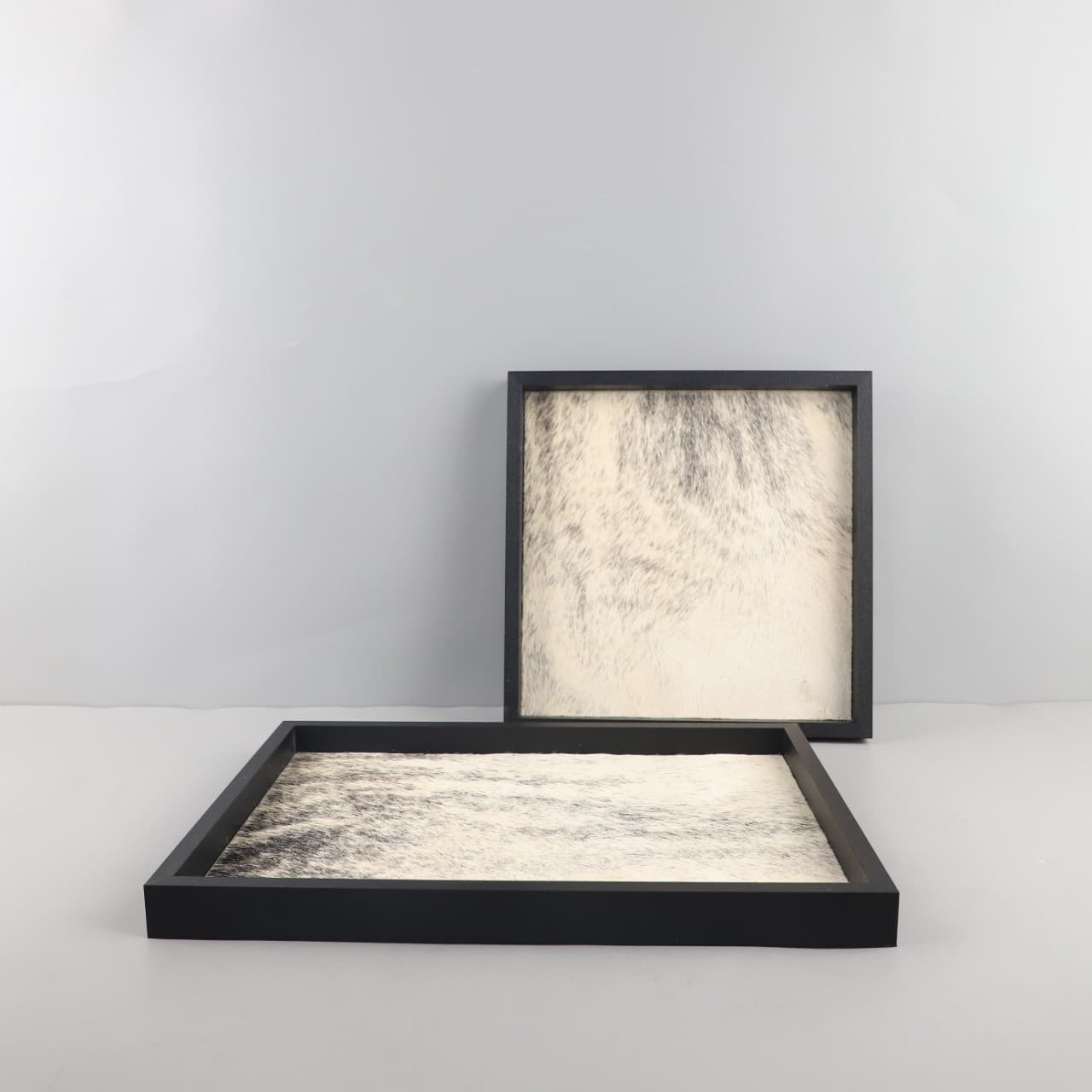Modern Minimalist High-End Leather Horse Hair Aromatherapy Decorative Tray Bedroom Living Room Home Decoration Accessories