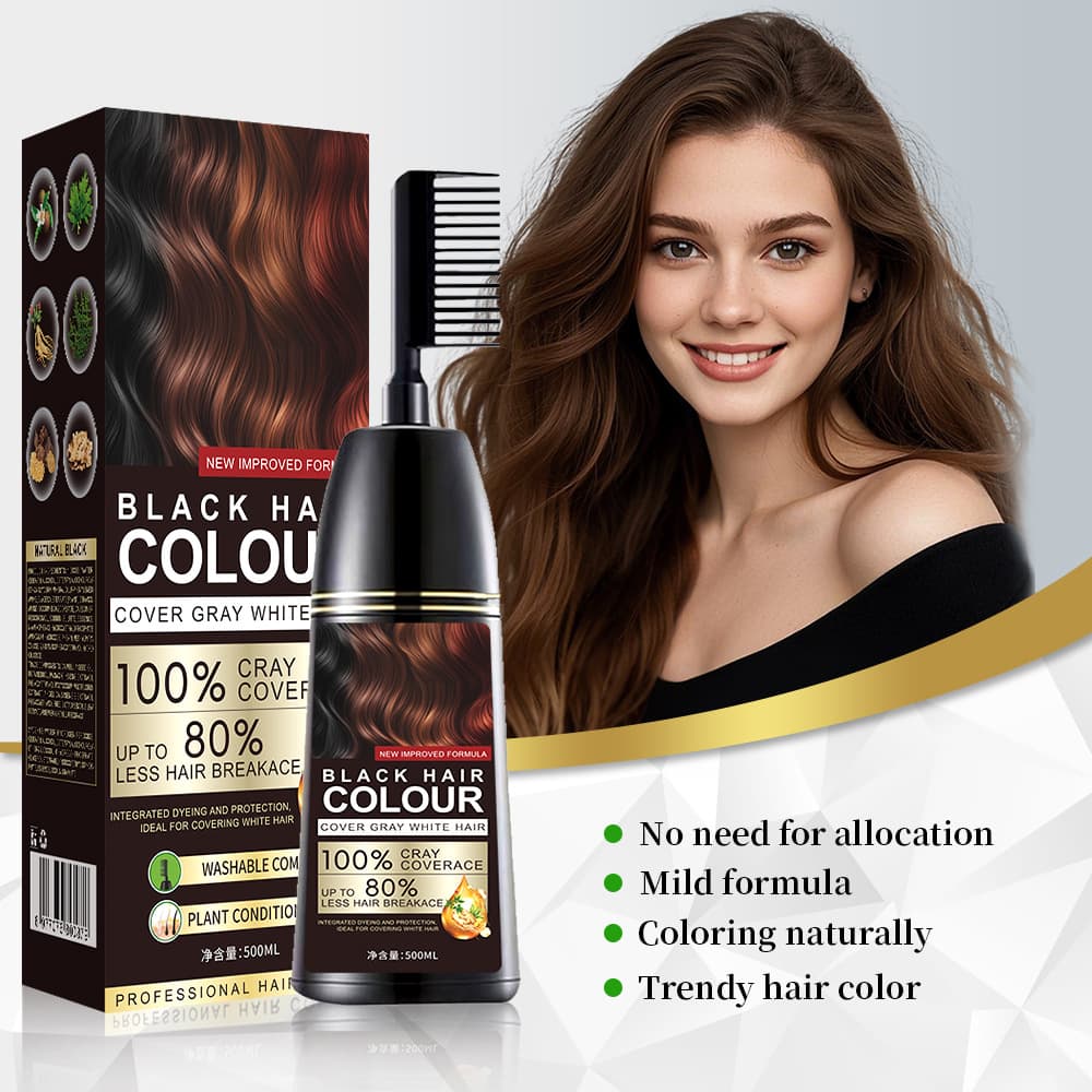 Cross-border, all-English Moroccan best-selling hair dye, plant-based foam hair dye, hypoallergenic, non-sticky, wholesale for foreign trade.