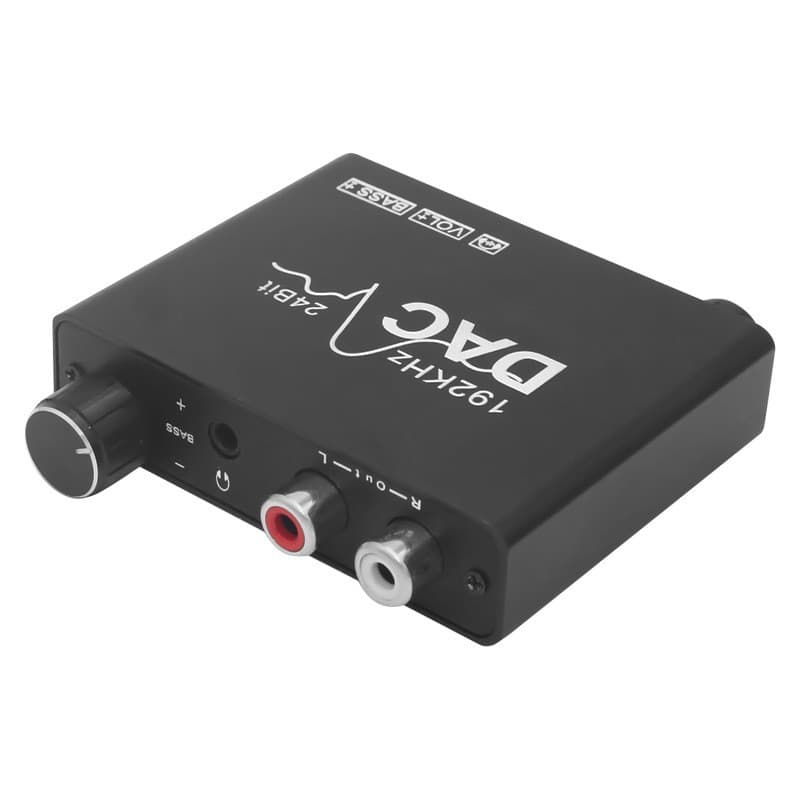 Digital-to-Analog Audio Converter (DAC) Optical/Coaxial 192kHz Adjustable Volume Shift Digital to Analog