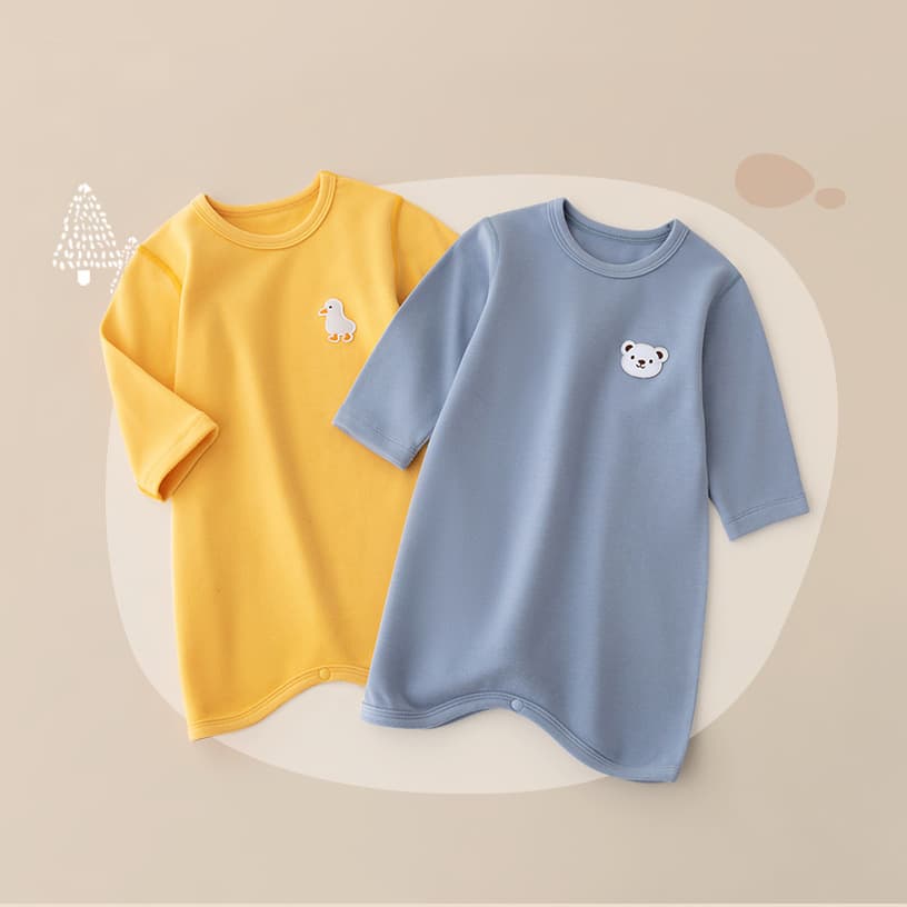 Derong Baby Sleepwear Children's Nightgown Spring Autumn Winter Outfit Boys' Sleeping Bag Anti-Kick One-Piece Sleepwear Warm Girls' Seamless Sleepwear