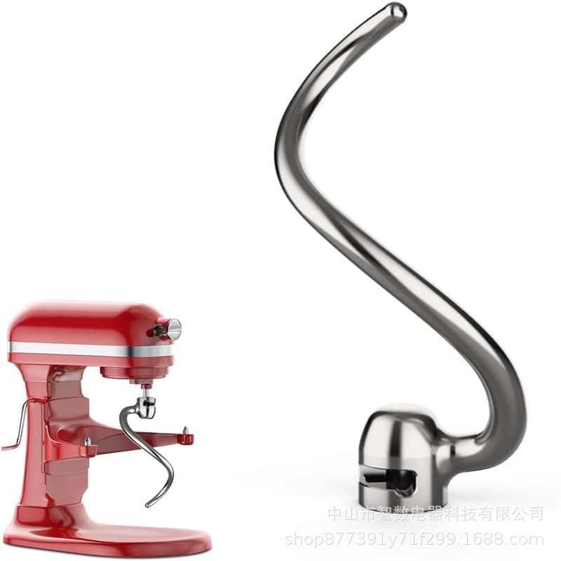 Stainless Steel Dough Hook for KitchenAid 6QT Artisan 600 & Pro 5 Plus Stand Mixer Accessories