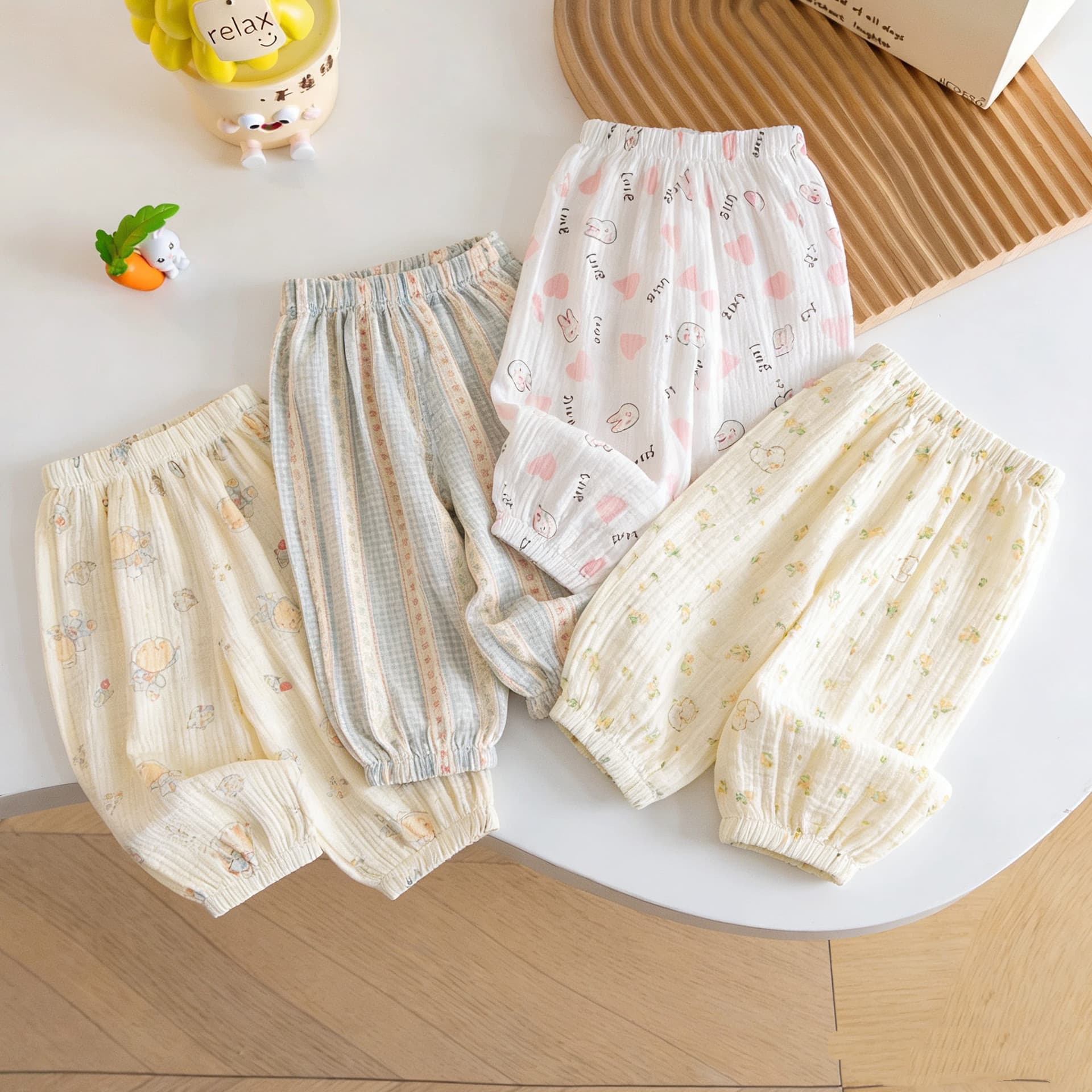 Girls Mosquito-Repellent Pants Summer 2026 New Style Children's Jogger Pants Casual Air Conditioning Pants Thin Nine-Tenths Length