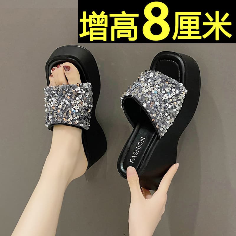 Women's Wedge Sandals Summer Outdoor Fashion 2026 New Style Beach Viral Platform Thick Sole High Heel Stunning
