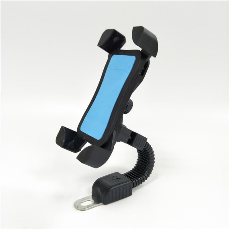 Electric vehicle rearview mirror mobile phone holder with four-corner symmetrical hooks to fix motorcycle rearview mirror mobile phone holder