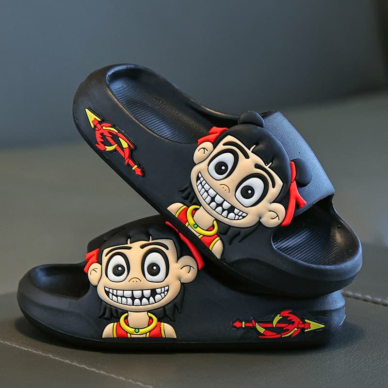Children's Nezha Slippers Summer Boys Girls 2025 New Style Boys Sandals Indoor Anti-Slip Kids Summer