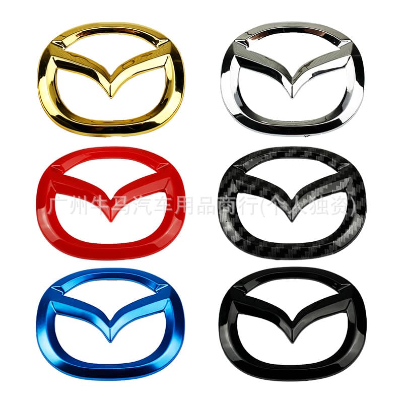ABS Steering Wheel Emblem for Mazda, Overlay Steering Wheel Badge, Replacement Steering Wheel Emblem