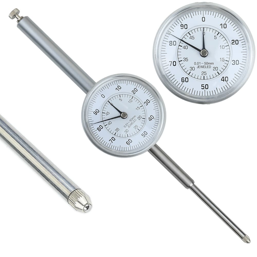 Large range dial indicator 0-50mm pointer type long needle dial indicator