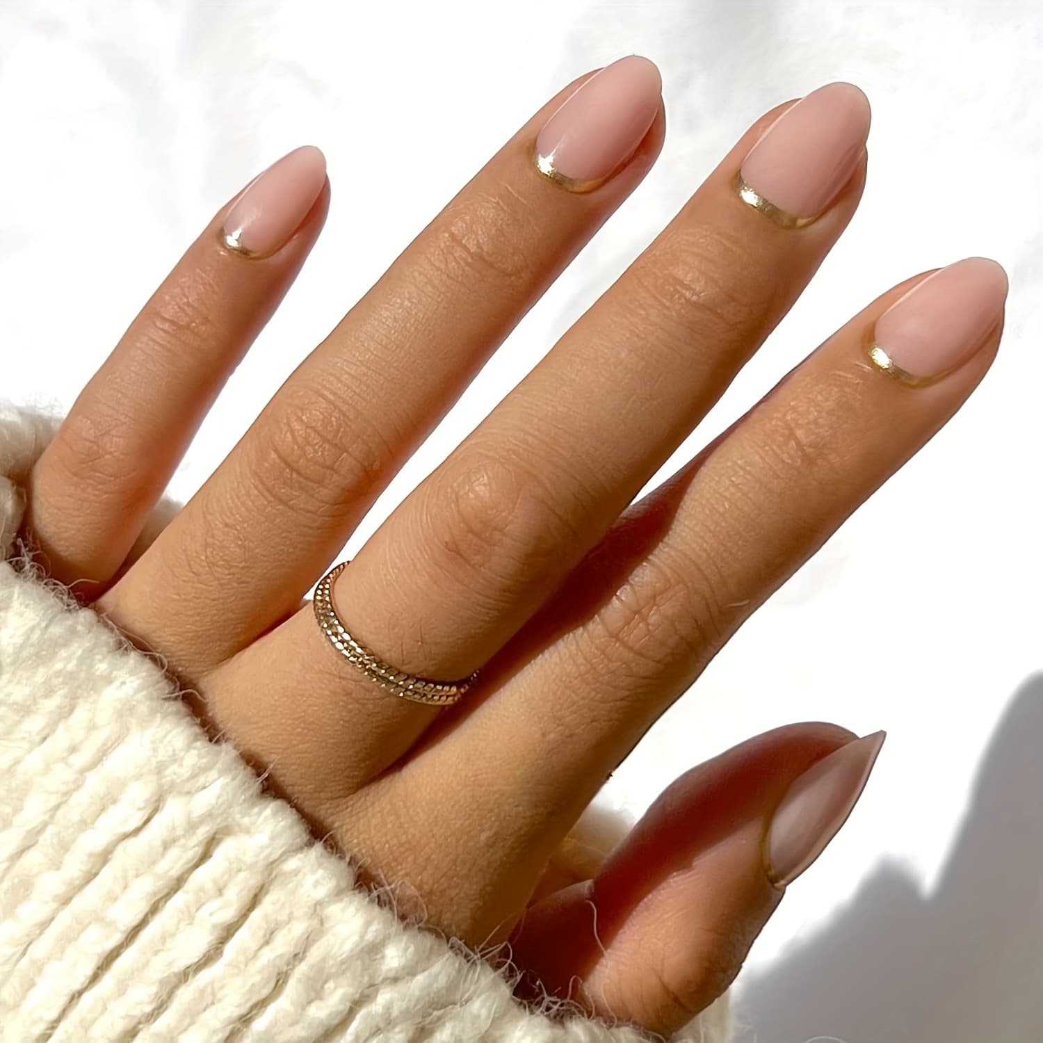 Cross-border Wearable Bracket Tip Nails Wearable Nails Gold Base False Nails Extension Removable Nails Wholesale