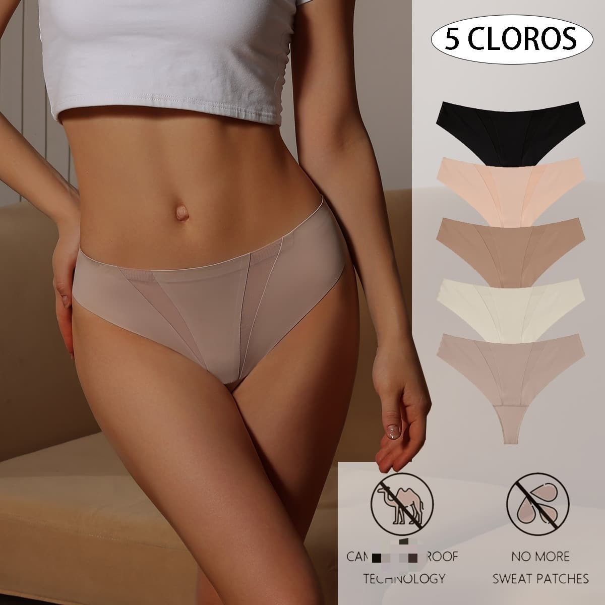 European and American seamless sports anti-visible panty line underwear, sexy high-waist cross-border yoga antibacterial crotch triangle panties for women.