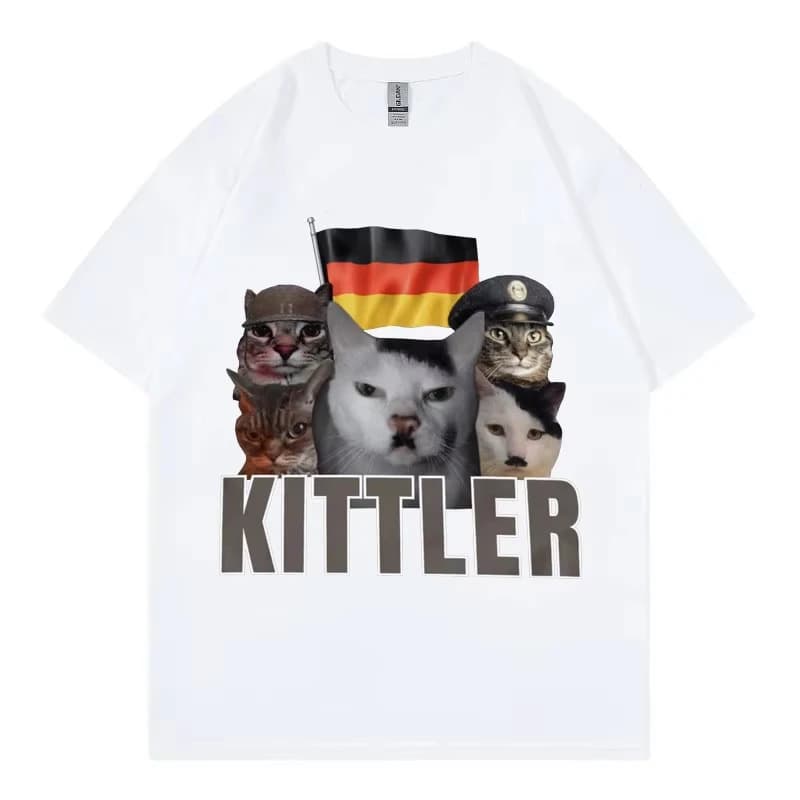 【Cross-border EU Size】Funny Kittler Cat Meme T Shirt High Quality